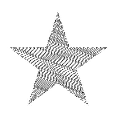 Yıldız wiith karalaması, yarım yamalak, karalama efekti deseni