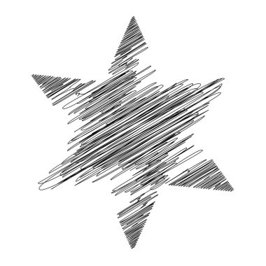 Yıldız wiith karalaması, yarım yamalak, karalama efekti deseni