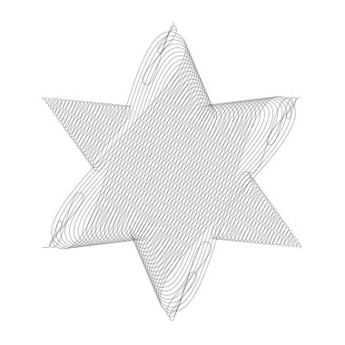 Yıldız wiith karalaması, yarım yamalak, karalama efekti deseni