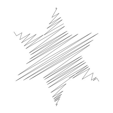 Yıldız wiith karalaması, yarım yamalak, karalama efekti deseni