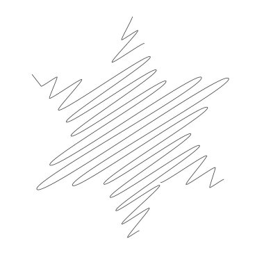 Yıldız wiith karalaması, yarım yamalak, karalama efekti deseni