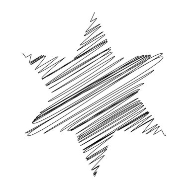 Yıldız wiith karalaması, yarım yamalak, karalama efekti deseni