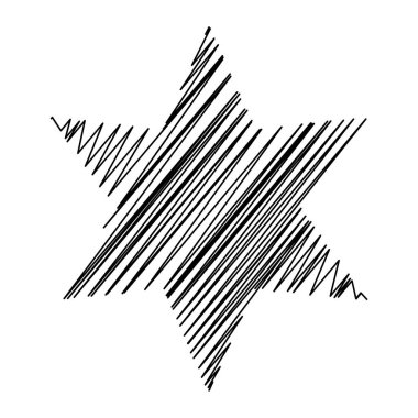 Yıldız wiith karalaması, yarım yamalak, karalama efekti deseni