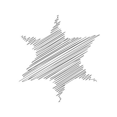 Yıldız wiith karalaması, yarım yamalak, karalama efekti deseni