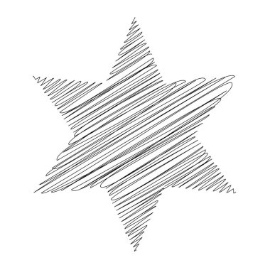 Yıldız wiith karalaması, yarım yamalak, karalama efekti deseni