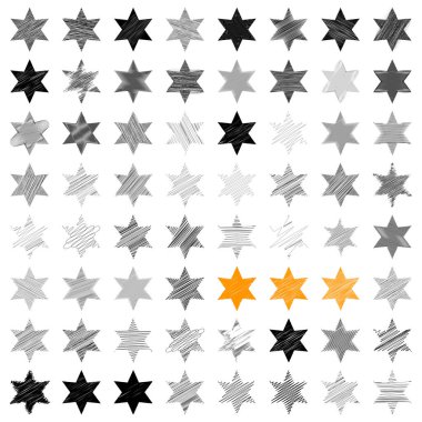 Yıldız wiith karalaması, yarım yamalak, karalama efekti deseni