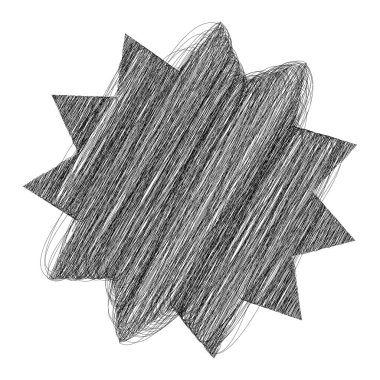 Yıldız wiith karalaması, yarım yamalak, karalama efekti deseni