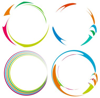 Spiral, girdap, döndürme simgesi, tasarım elemanı çizimi