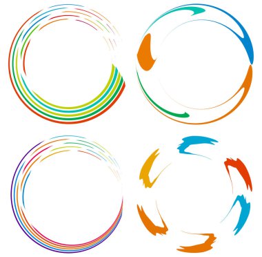 Spiral, girdap, döndürme simgesi, tasarım elemanı çizimi