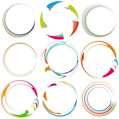 Spiral, girdap, döndürme simgesi, tasarım elemanı çizimi