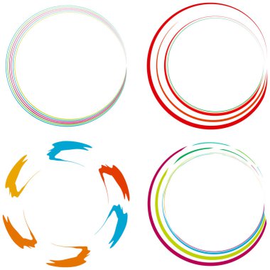 Spiral, girdap, döndürme simgesi, tasarım elemanı çizimi