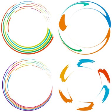 Spiral, girdap, döndürme simgesi, tasarım elemanı çizimi