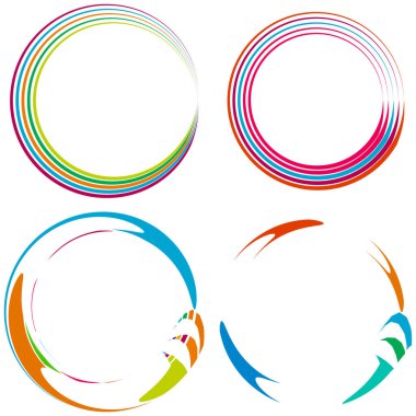 Spiral, girdap, döndürme simgesi, tasarım elemanı çizimi