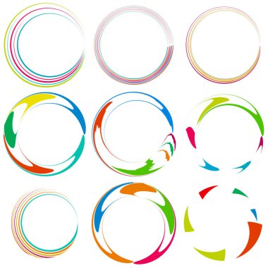 Spiral, girdap, döndürme simgesi, tasarım elemanı çizimi