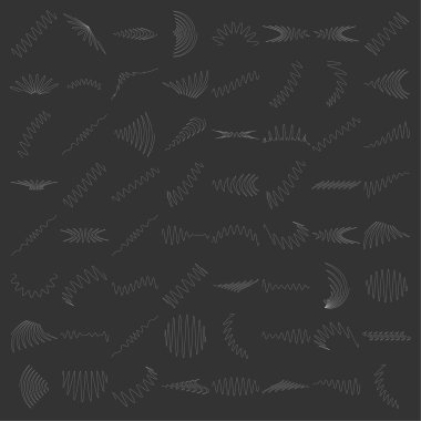 Dalgalı, dalgalı çizgiler soyut tasarım öğesi. Günahkar, dalgalı, dalgalı, titrek çizgiler