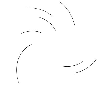 Spiral, girdap, dönme tasarım elementi. Radyasyon çizgileri dönüyor