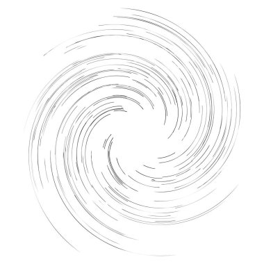 Spiral, girdap, dönme tasarım elementi. Radyasyon çizgileri dönüyor
