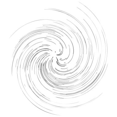 Spiral, girdap, dönme tasarım elementi. Radyasyon çizgileri dönüyor