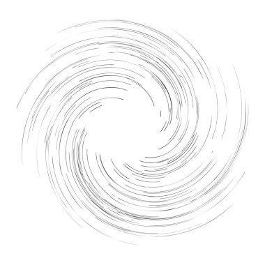 Spiral, girdap, dönme tasarım elementi. Radyasyon çizgileri dönüyor