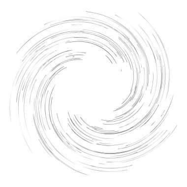 Spiral, girdap, dönme tasarım elementi. Radyasyon çizgileri dönüyor