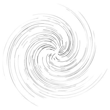 Spiral, girdap, dönme tasarım elementi. Radyasyon çizgileri dönüyor