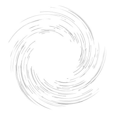 Spiral, girdap, dönme tasarım elementi. Radyasyon çizgileri dönüyor