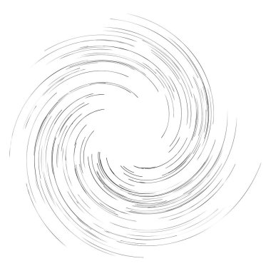 Spiral, girdap, dönme tasarım elementi. Radyasyon çizgileri dönüyor