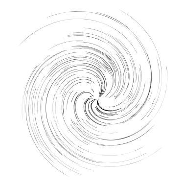 Spiral, girdap, dönme tasarım elementi. Radyasyon çizgileri dönüyor