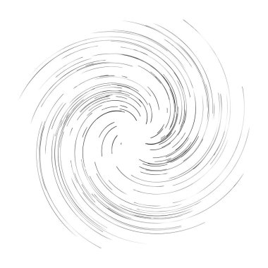 Spiral, girdap, dönme tasarım elementi. Radyasyon çizgileri dönüyor