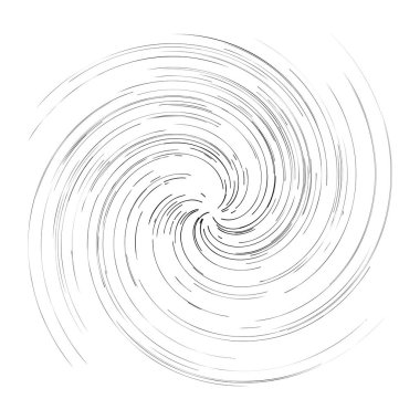 Spiral, girdap, dönme tasarım elementi. Radyasyon çizgileri dönüyor