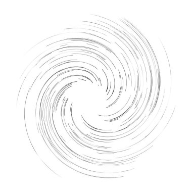 Spiral, girdap, dönme tasarım elementi. Radyasyon çizgileri dönüyor