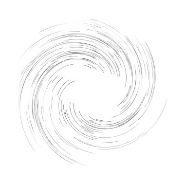 Spiral, girdap, dönme tasarım elementi. Radyasyon çizgileri dönüyor