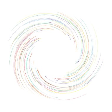Spiral, girdap, dönme tasarım elementi. Radyasyon çizgileri dönüyor