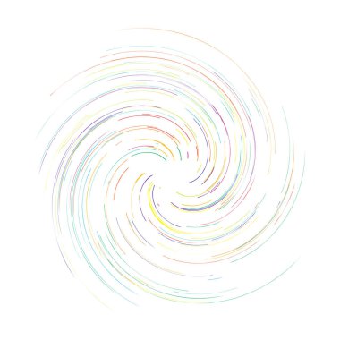 Spiral, girdap, dönme tasarım elementi. Radyasyon çizgileri dönüyor