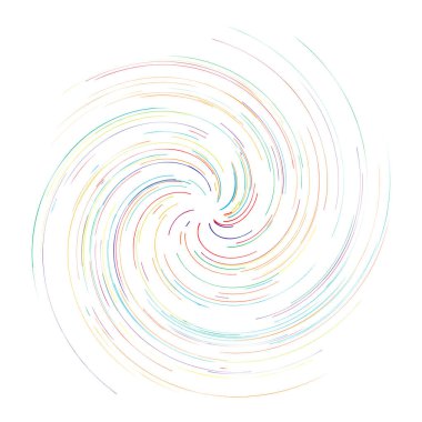 Spiral, girdap, dönme tasarım elementi. Radyasyon çizgileri dönüyor
