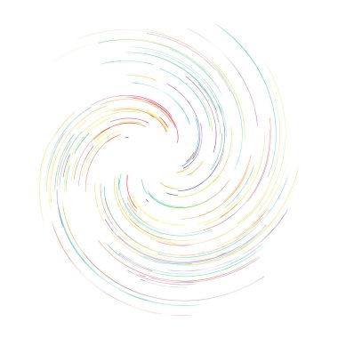 Spiral, girdap, dönme tasarım elementi. Radyasyon çizgileri dönüyor