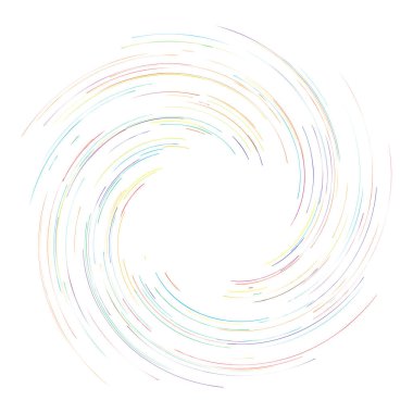 Spiral, girdap, dönme tasarım elementi. Radyasyon çizgileri dönüyor