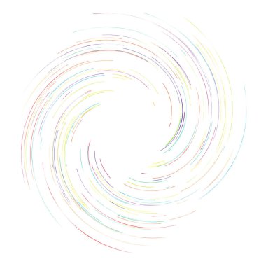 Spiral, girdap, dönme tasarım elementi. Radyasyon çizgileri dönüyor