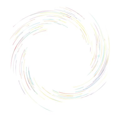 Spiral, girdap, dönme tasarım elementi. Radyasyon çizgileri dönüyor