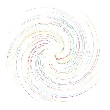 Spiral, girdap, dönme tasarım elementi. Radyasyon çizgileri dönüyor