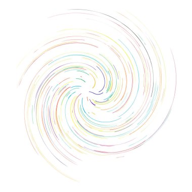 Spiral, girdap, dönme tasarım elementi. Radyasyon çizgileri dönüyor