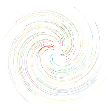 Spiral, girdap, dönme tasarım elementi. Radyasyon çizgileri dönüyor