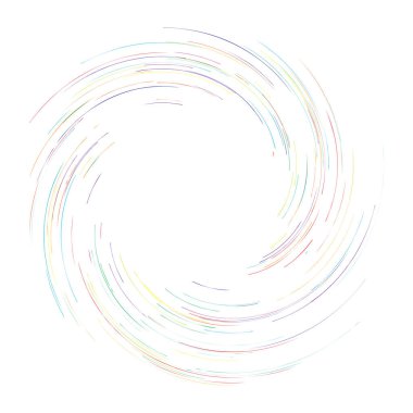 Spiral, girdap, dönme tasarım elementi. Radyasyon çizgileri dönüyor