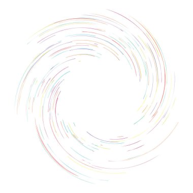 Spiral, girdap, dönme tasarım elementi. Radyasyon çizgileri dönüyor