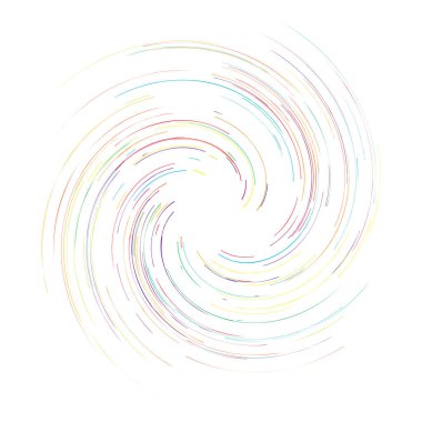 Spiral, girdap, dönme tasarım elementi. Radyasyon çizgileri dönüyor