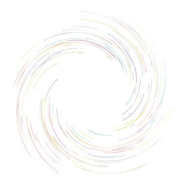 Spiral, girdap, dönme tasarım elementi. Radyasyon çizgileri dönüyor