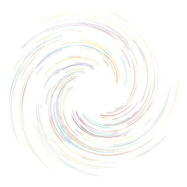 Spiral design element. Rotating radial lines vector illustration clipart