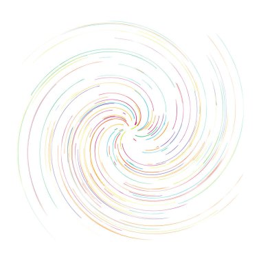 Spiral, girdap, dönme tasarım elementi. Radyasyon çizgileri dönüyor
