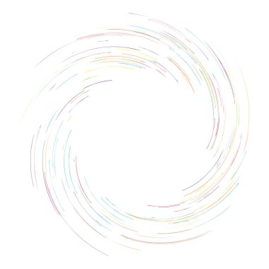 Spiral, girdap, dönme tasarım elementi. Radyasyon çizgileri dönüyor