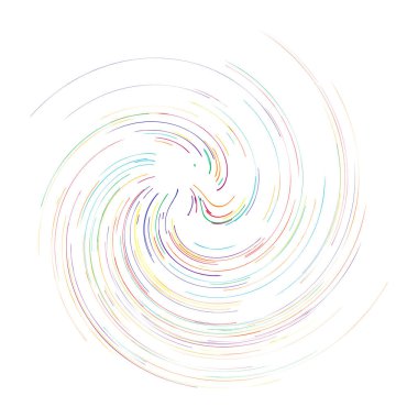 Spiral, girdap, dönme tasarım elementi. Radyasyon çizgileri dönüyor